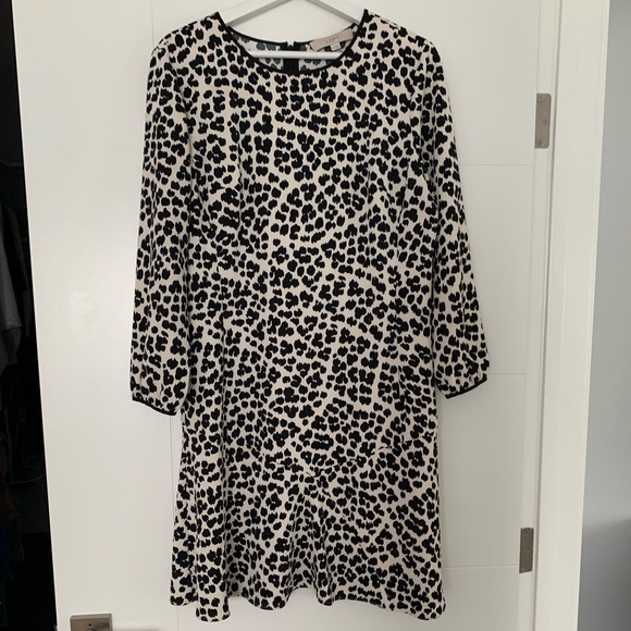 Black and cream spotted dress size 10 - Picture 2 of 5